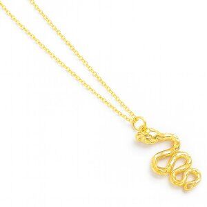 14K Solid Gold Snake Necklace • Italian Made • 18" • 1.8g